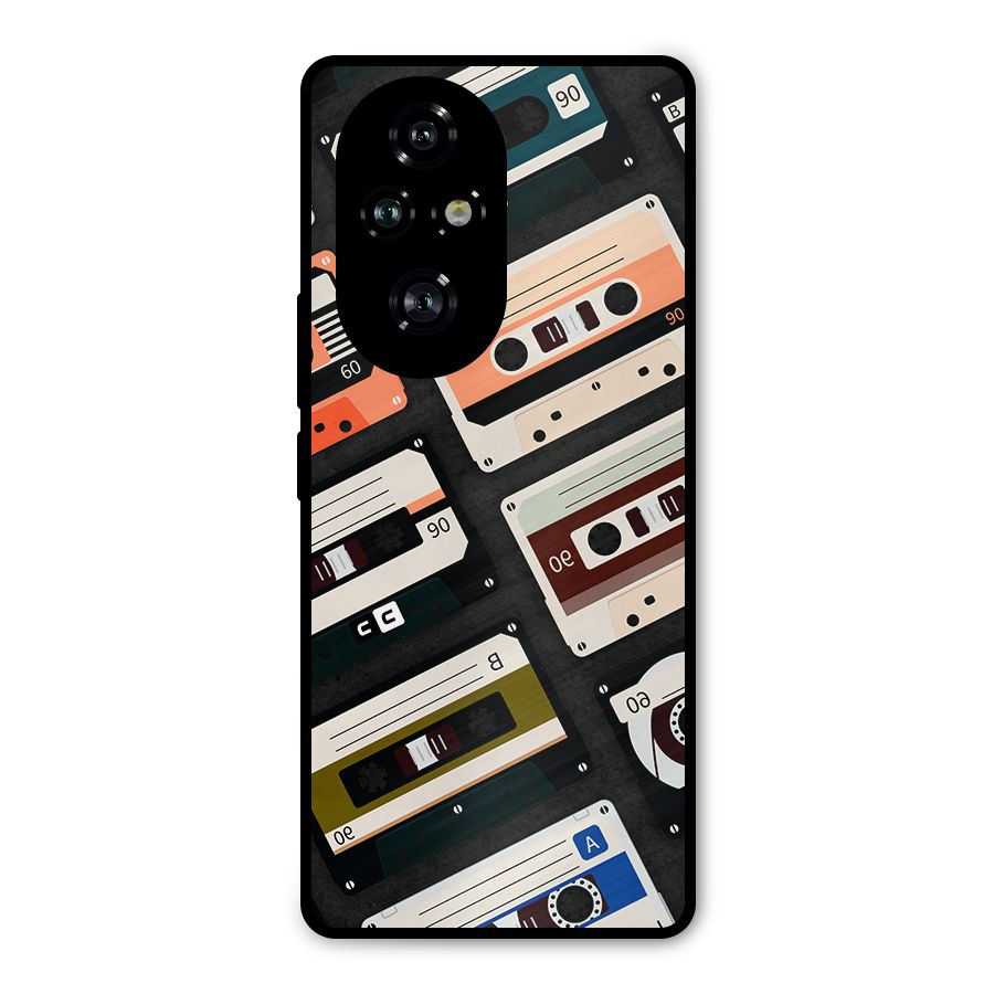 Vintage Retro Cassettes Metal Back Case for Honor 200 Pro
