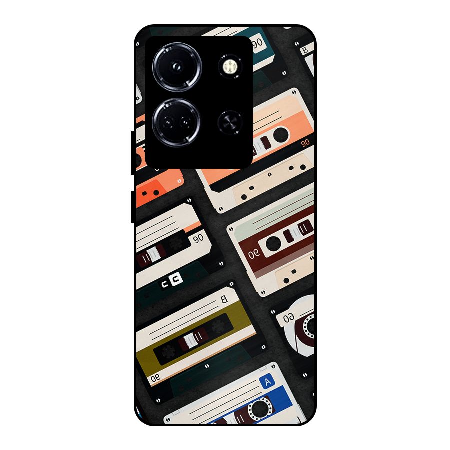 Vintage Retro Cassettes Metal Back Case for Infinix Note 30 5G