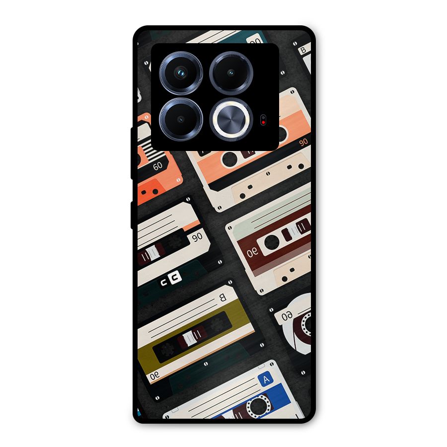 Vintage Retro Cassettes Metal Back Case for Infinix Note 40 5G