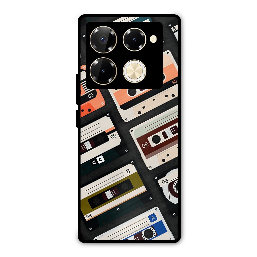 Vintage Retro Cassettes Metal Back Case for Infinix Note 40 Pro