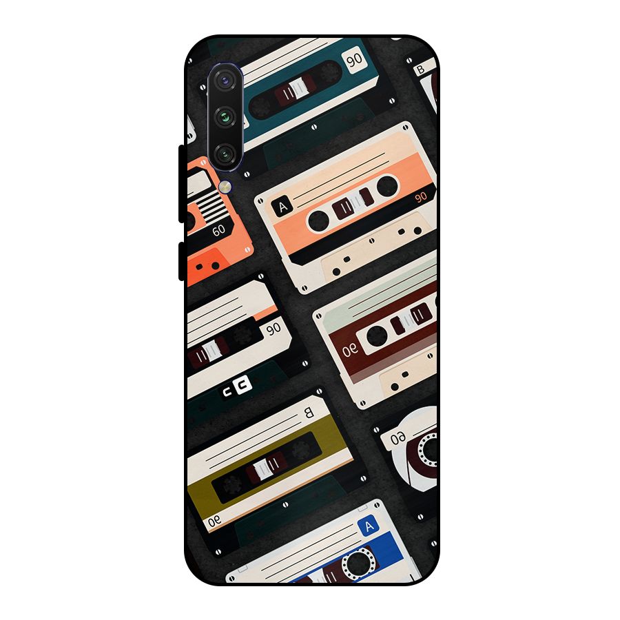 Vintage Retro Cassettes Metal Back Case for Mi A3
