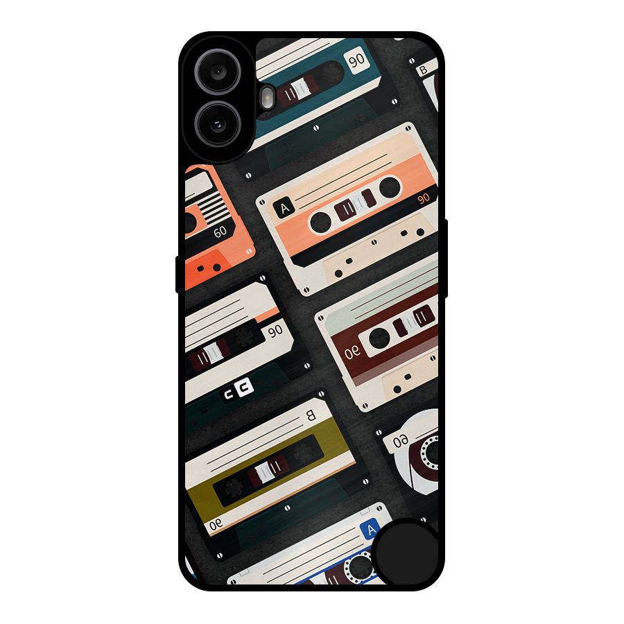 Vintage Retro Cassettes Metal Back Case for Nothing CMF Phone 1