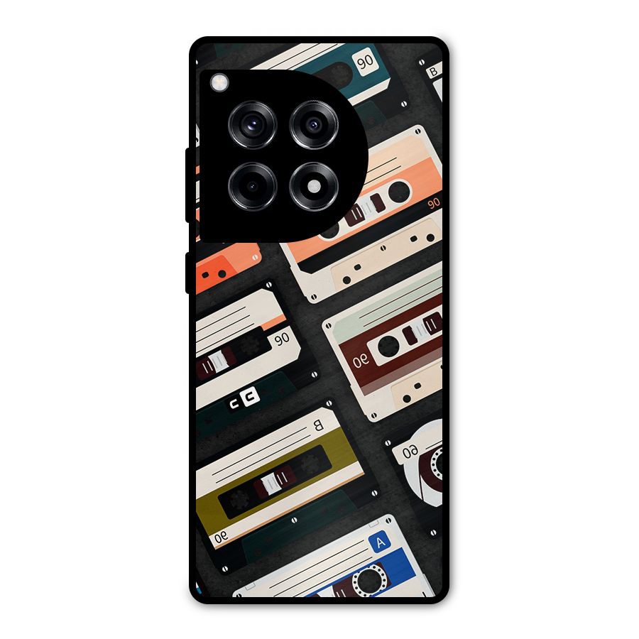 Vintage Retro Cassettes Metal Back Case for OnePlus 12R