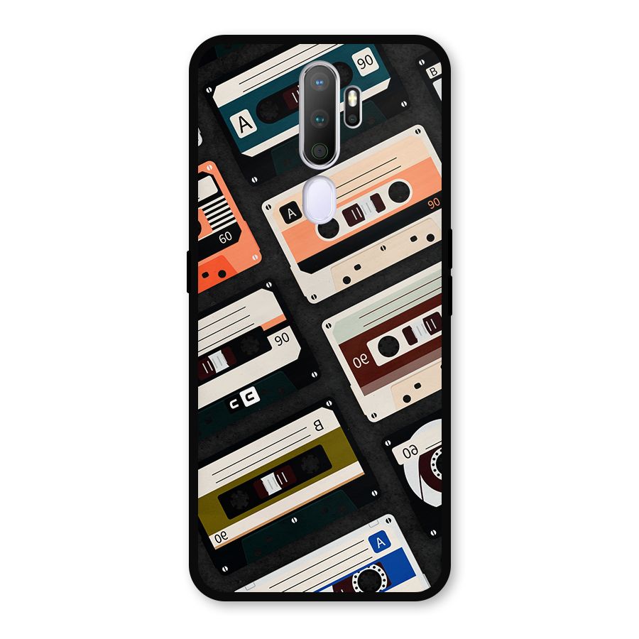 Vintage Retro Cassettes Metal Back Case for Oppo A9 (2020)
