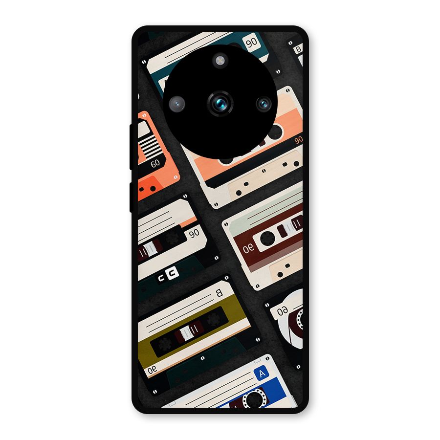 Vintage Retro Cassettes Metal Back Case for Realme 11 Pro
