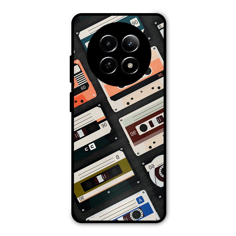 Vintage Retro Cassettes Metal Back Case for Realme 12x 5G