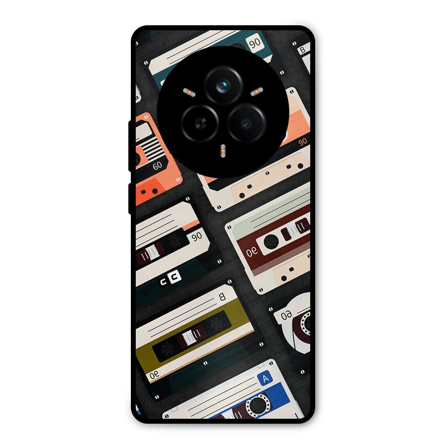 Vintage Retro Cassettes Metal Back Case for Realme 14 Pro