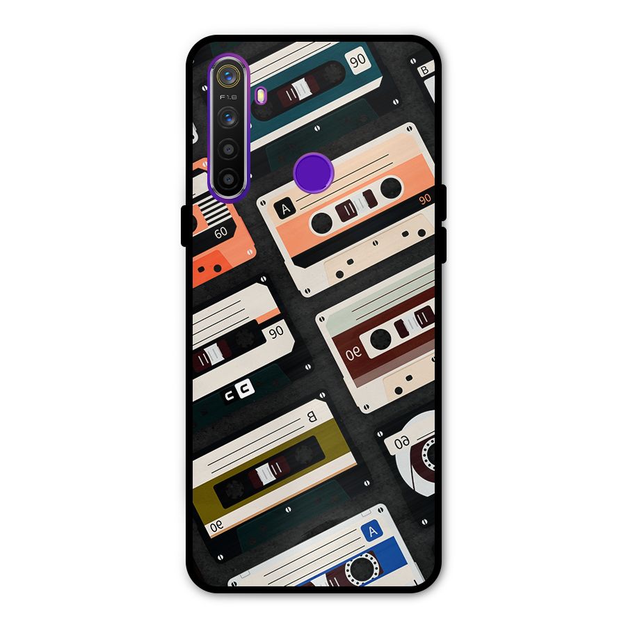 Vintage Retro Cassettes Metal Back Case for Realme 5i