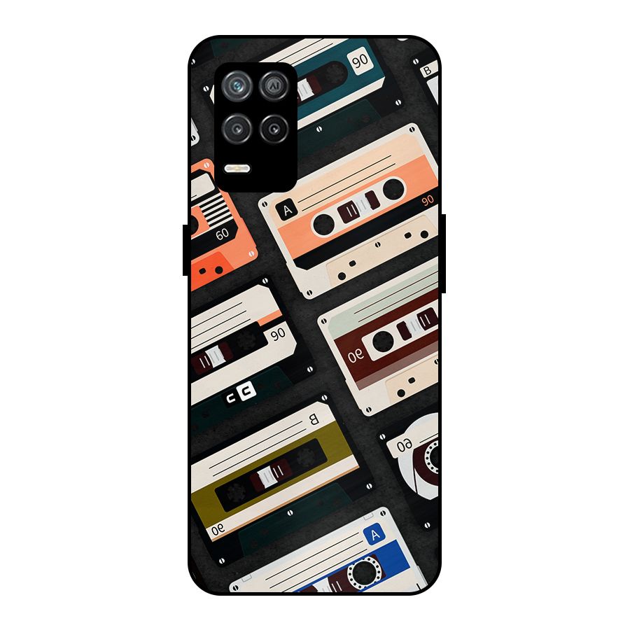 Vintage Retro Cassettes Metal Back Case for Realme 8s 5G