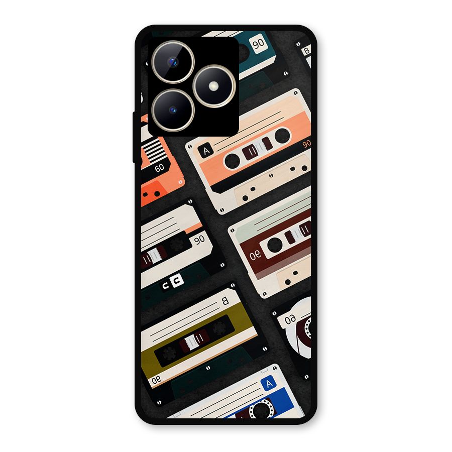Vintage Retro Cassettes Metal Back Case for Realme C53