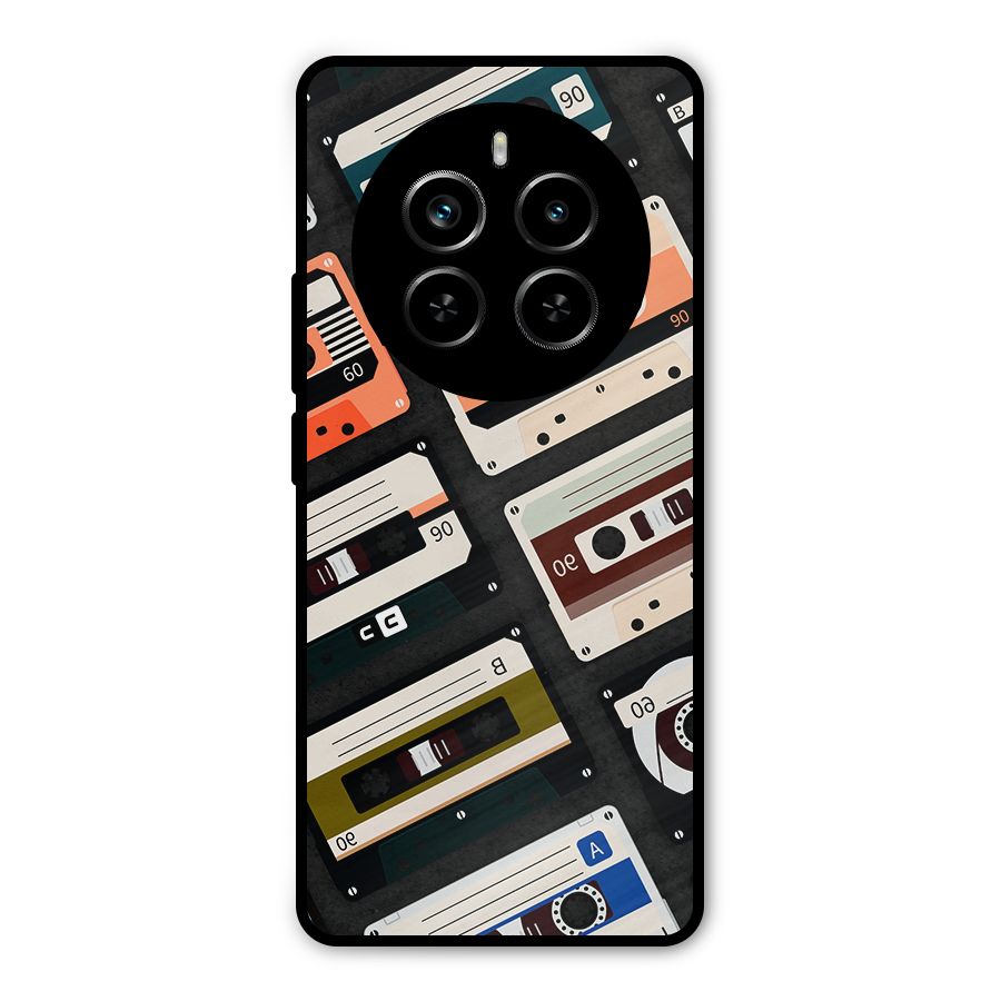 Vintage Retro Cassettes Metal Back Case for Realme P1 Pro