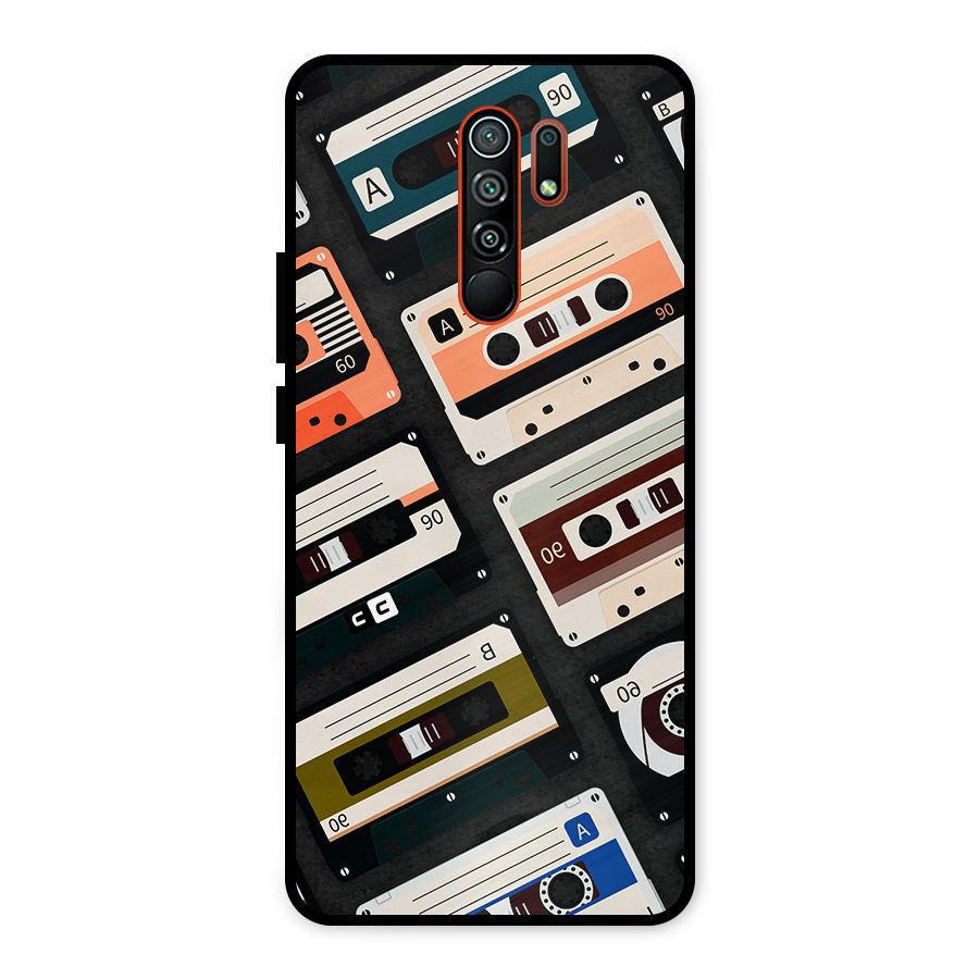 Vintage Retro Cassettes Metal Back Case for Redmi 9 Prime