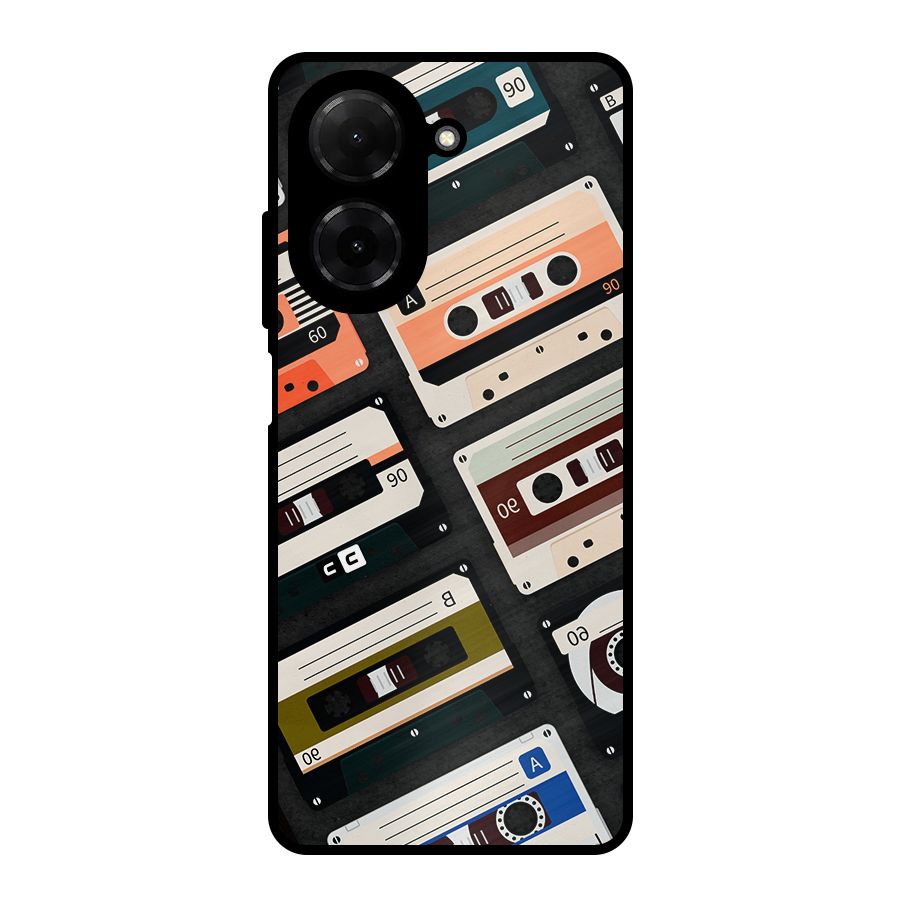 Vintage Retro Cassettes Metal Back Case for Redmi A5 4G