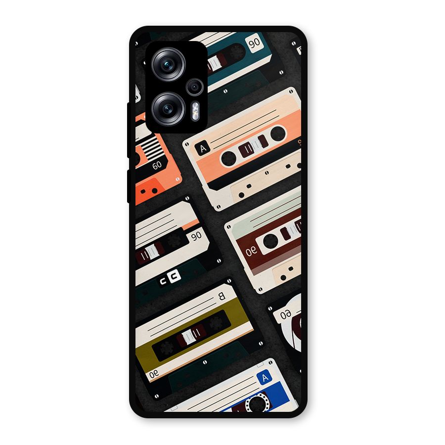 Vintage Retro Cassettes Metal Back Case for Redmi K50i