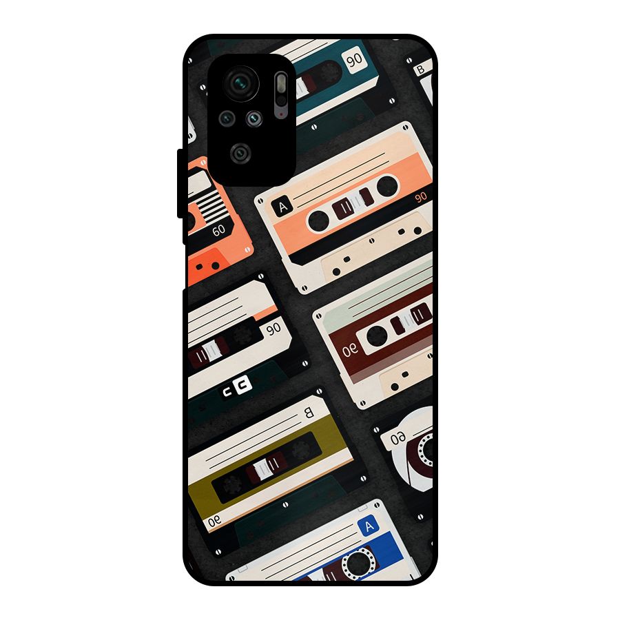 Vintage Retro Cassettes Metal Back Case for Redmi Note 10S