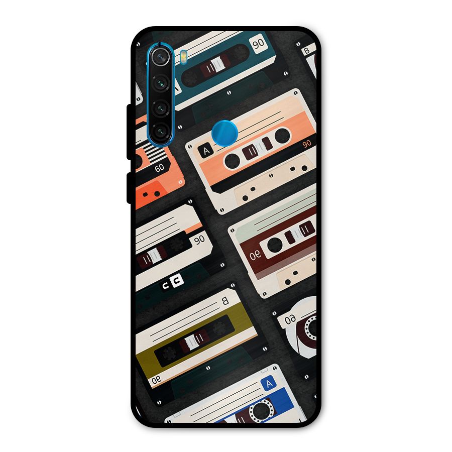 Vintage Retro Cassettes Metal Back Case for Redmi Note 8