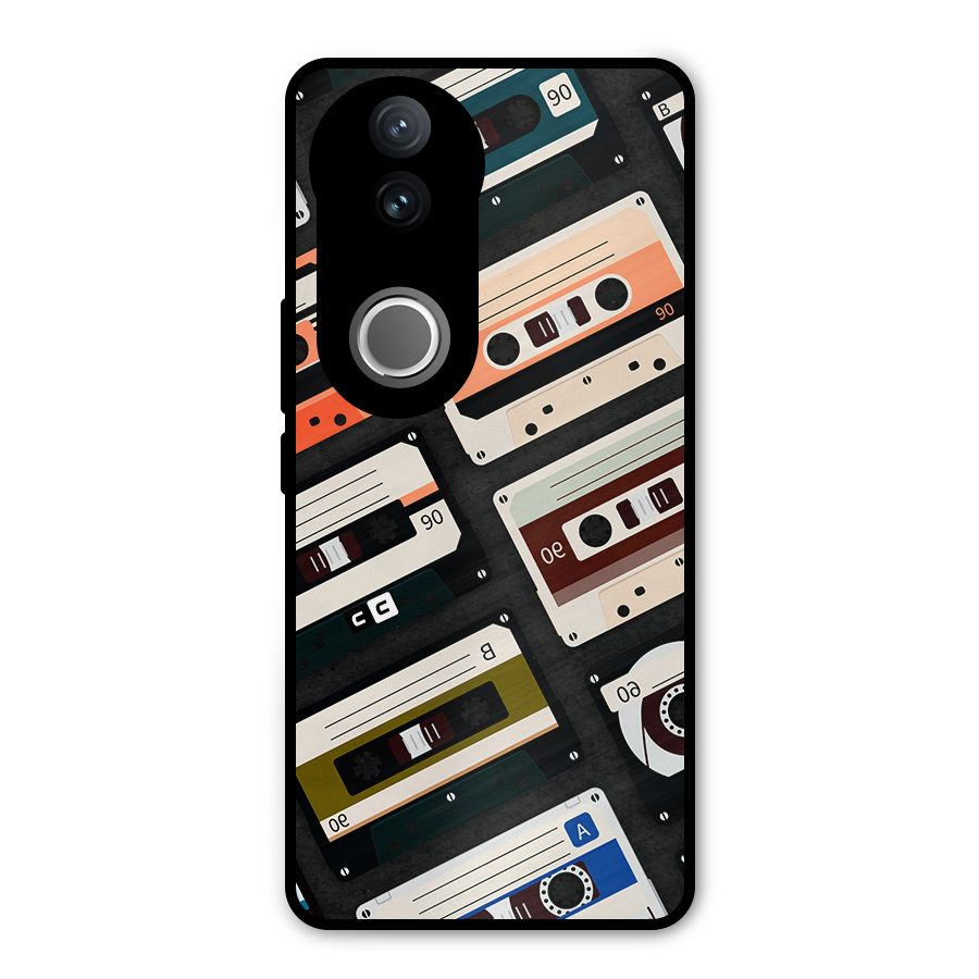 Vintage Retro Cassettes Metal Back Case for Vivo V50e