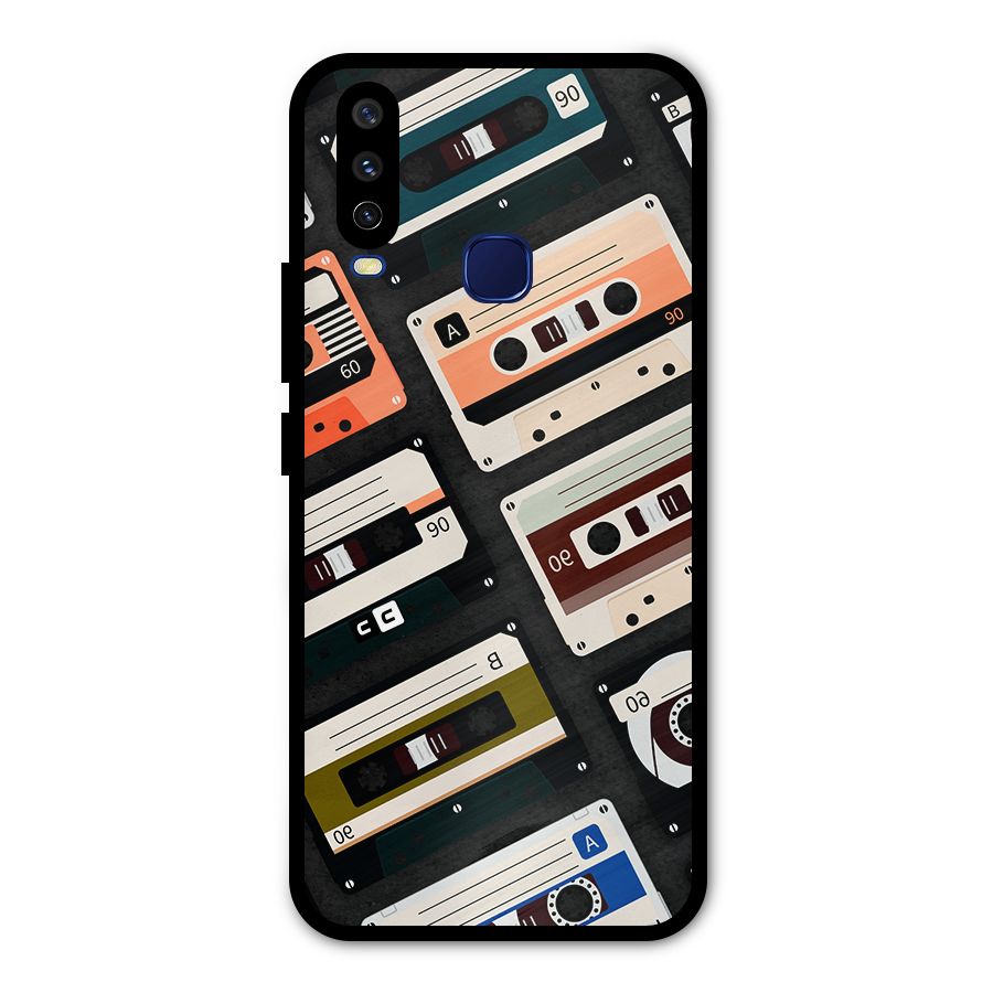 Vintage Retro Cassettes Metal Back Case for Vivo Y12