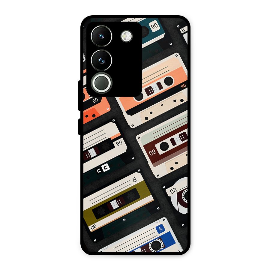 Vintage Retro Cassettes Metal Back Case for Vivo Y200