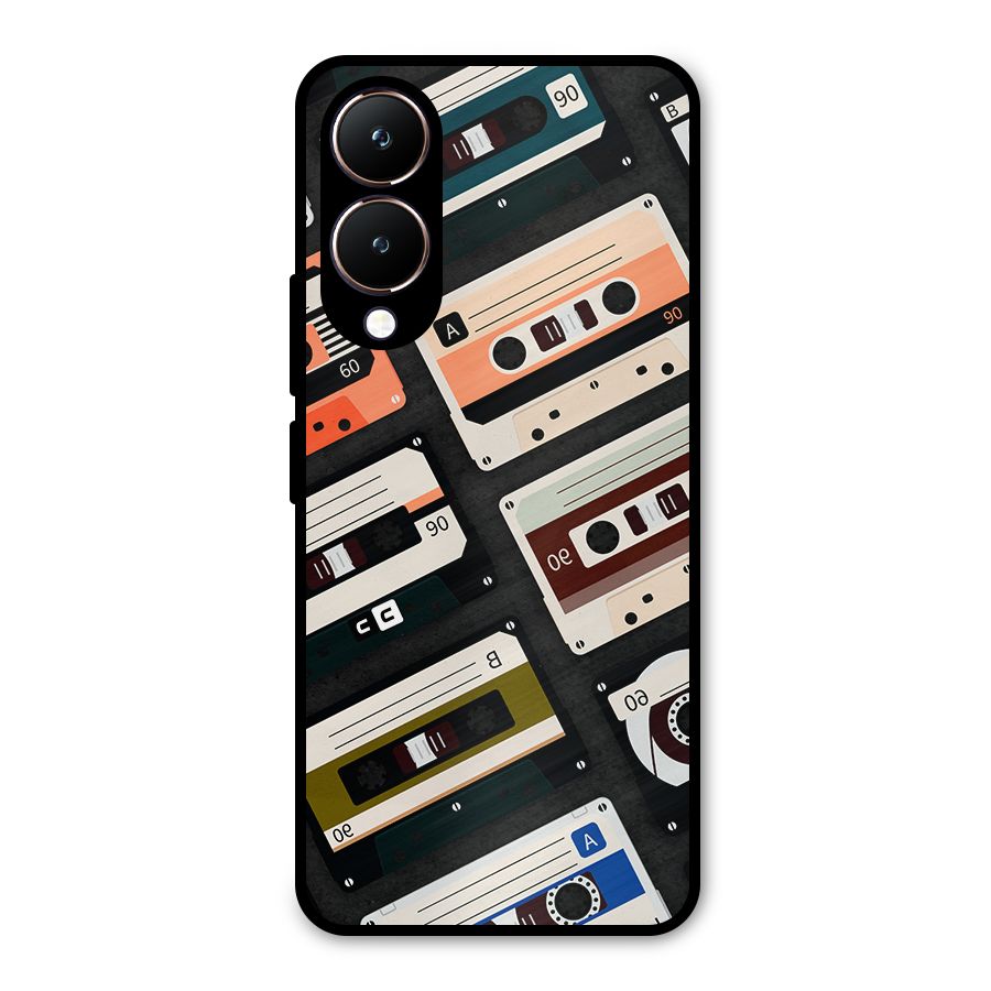 Vintage Retro Cassettes Metal Back Case for Vivo Y28