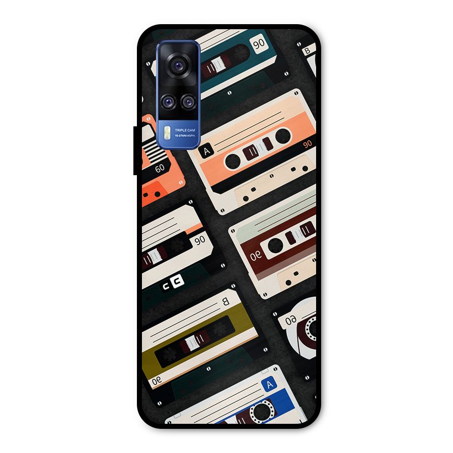 Vintage Retro Cassettes Metal Back Case for Vivo Y31