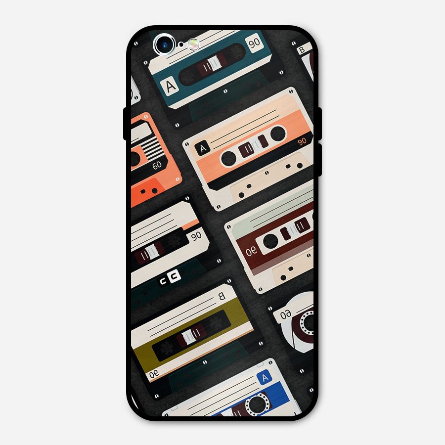 Vintage Retro Cassettes Metal Back Case for iPhone 6 6s