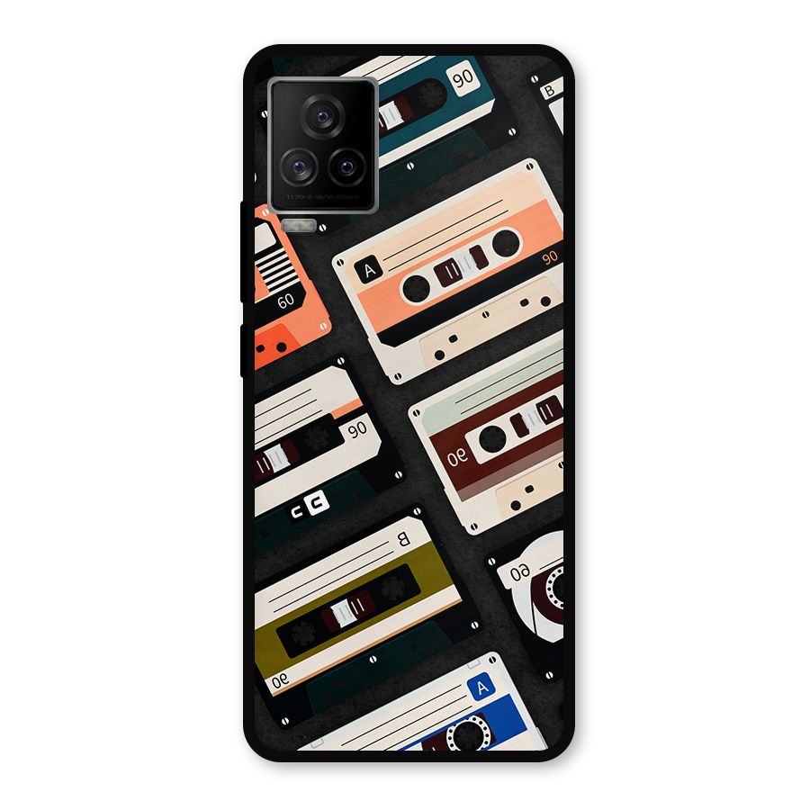 Vintage Retro Cassettes Metal Back Case for iQOO 7 Legend 5G
