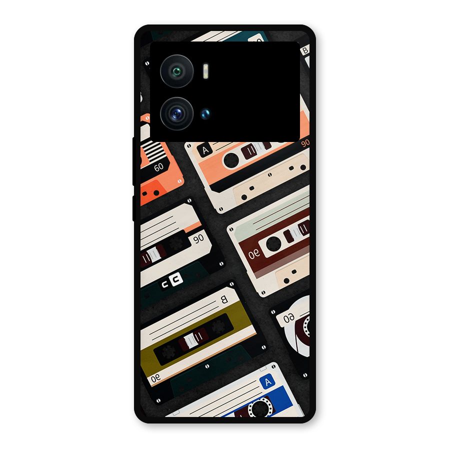 Vintage Retro Cassettes Metal Back Case for iQOO 9 Pro
