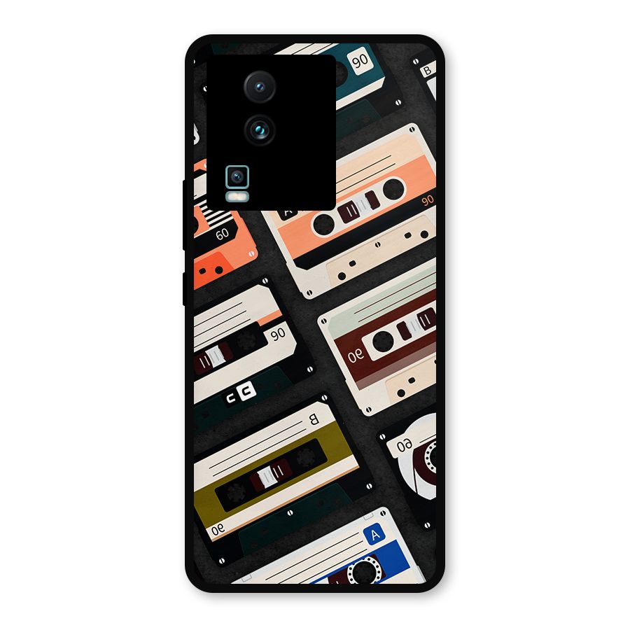 Vintage Retro Cassettes Metal Back Case for iQOO Neo 7 Pro