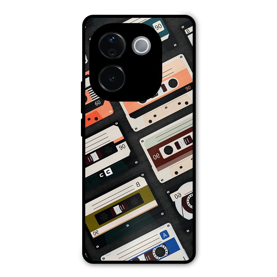Vintage Retro Cassettes Metal Back Case for iQOO Z9s Pro