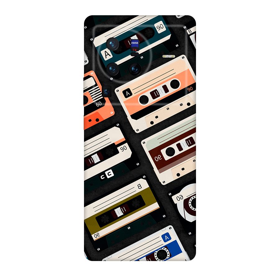 Vintage Retro Cassettes Original Polycarbonate Back Case for Vivo X80