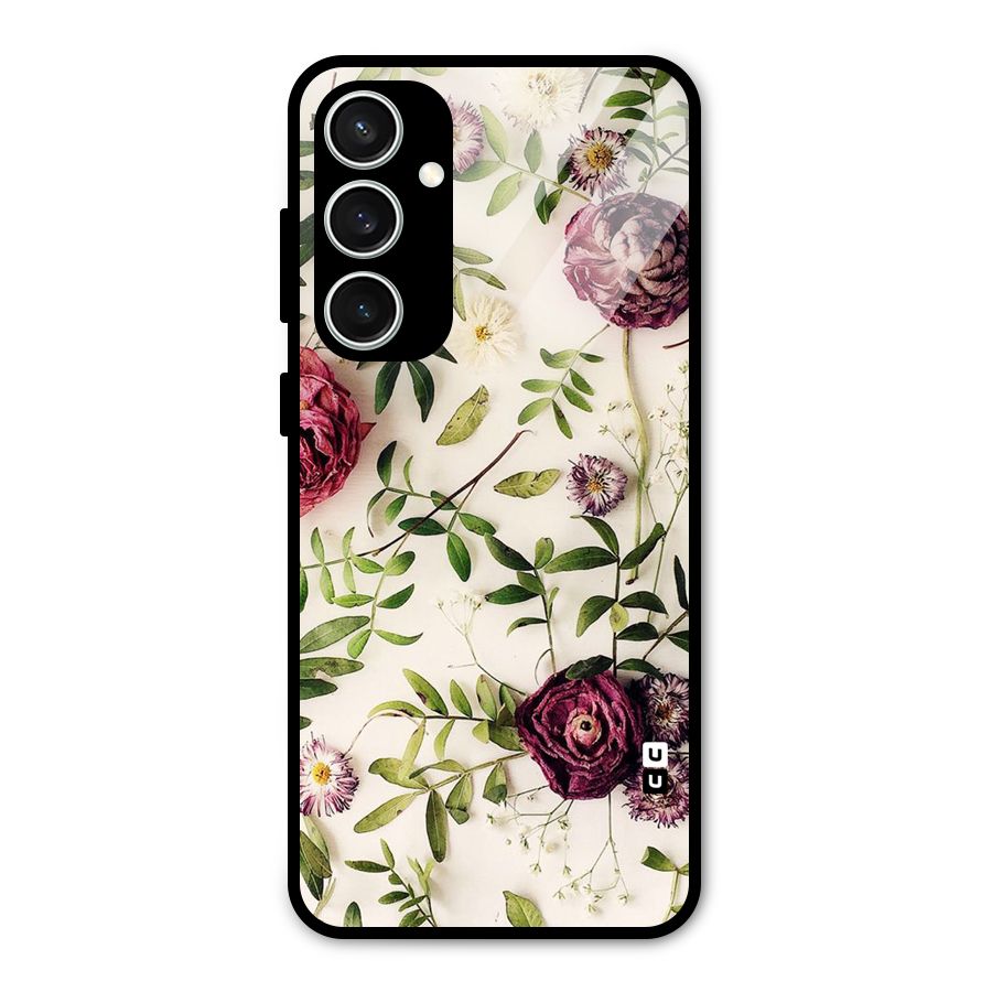 Vintage Rust Floral Glass Back Case for Galaxy S23 FE