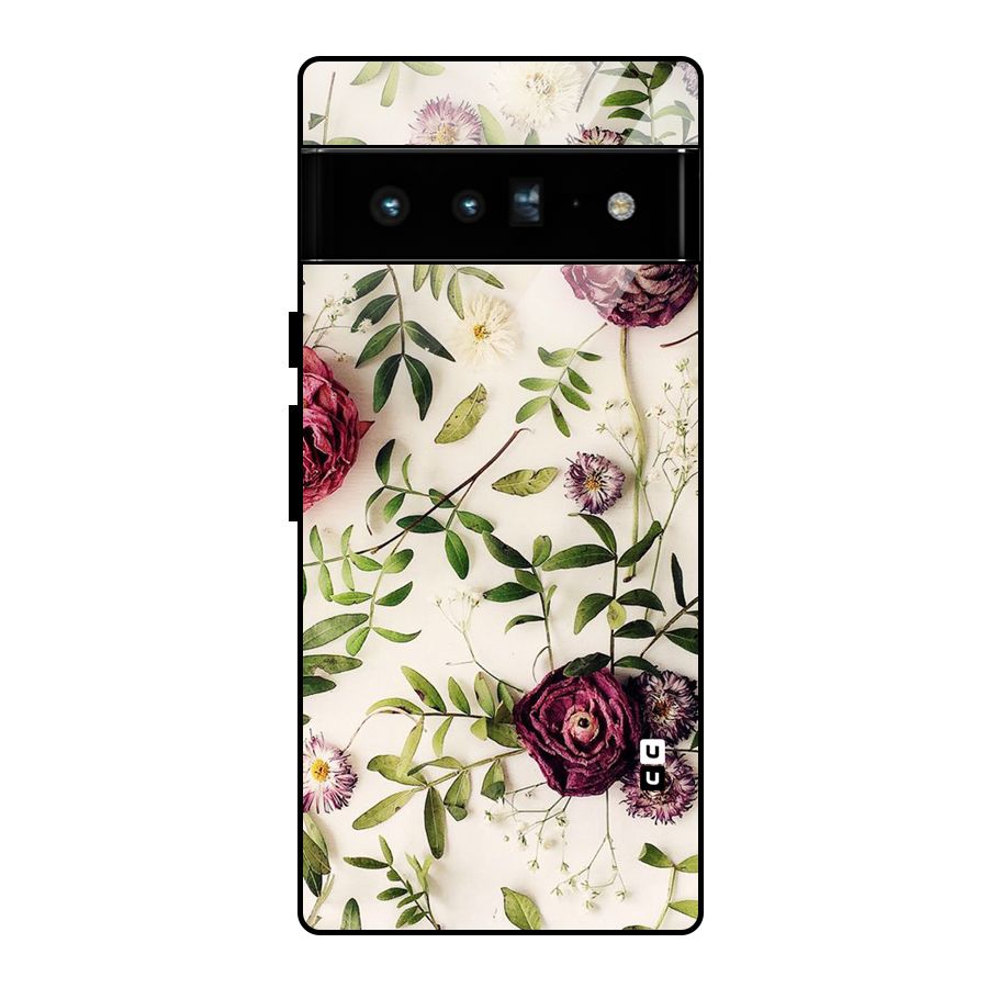 Vintage Rust Floral Glass Back Case for Google Pixel 6 Pro