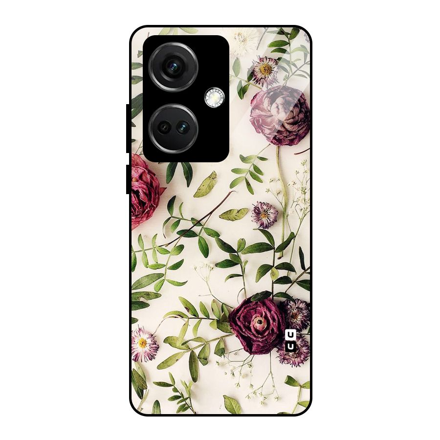 Vintage Rust Floral Glass Back Case for OnePlus Nord CE 3 5G