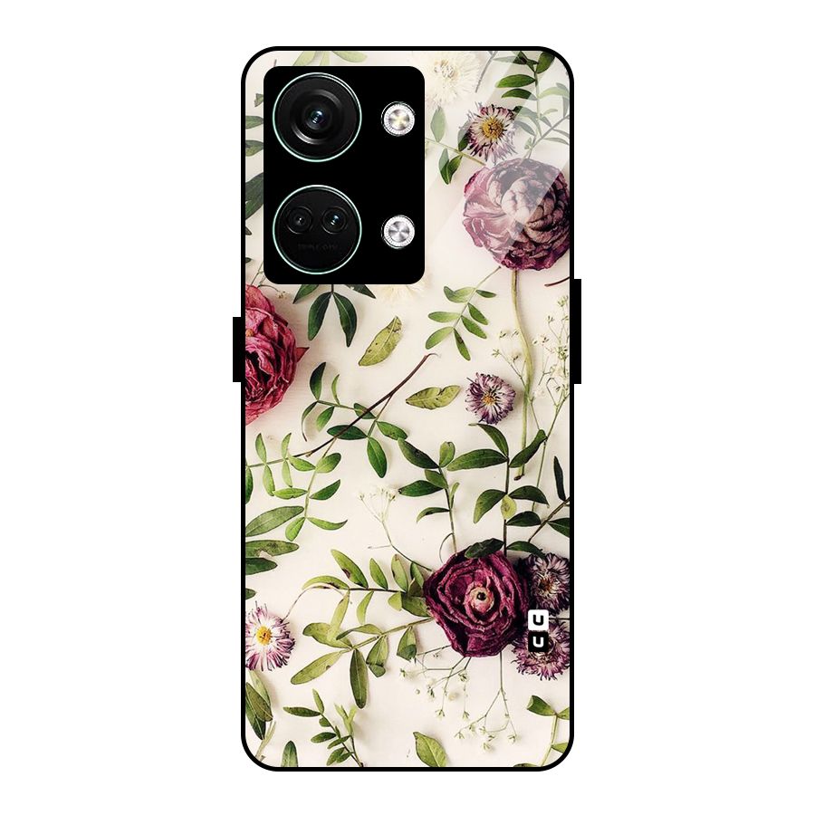Vintage Rust Floral Glass Back Case for Oneplus Nord 3