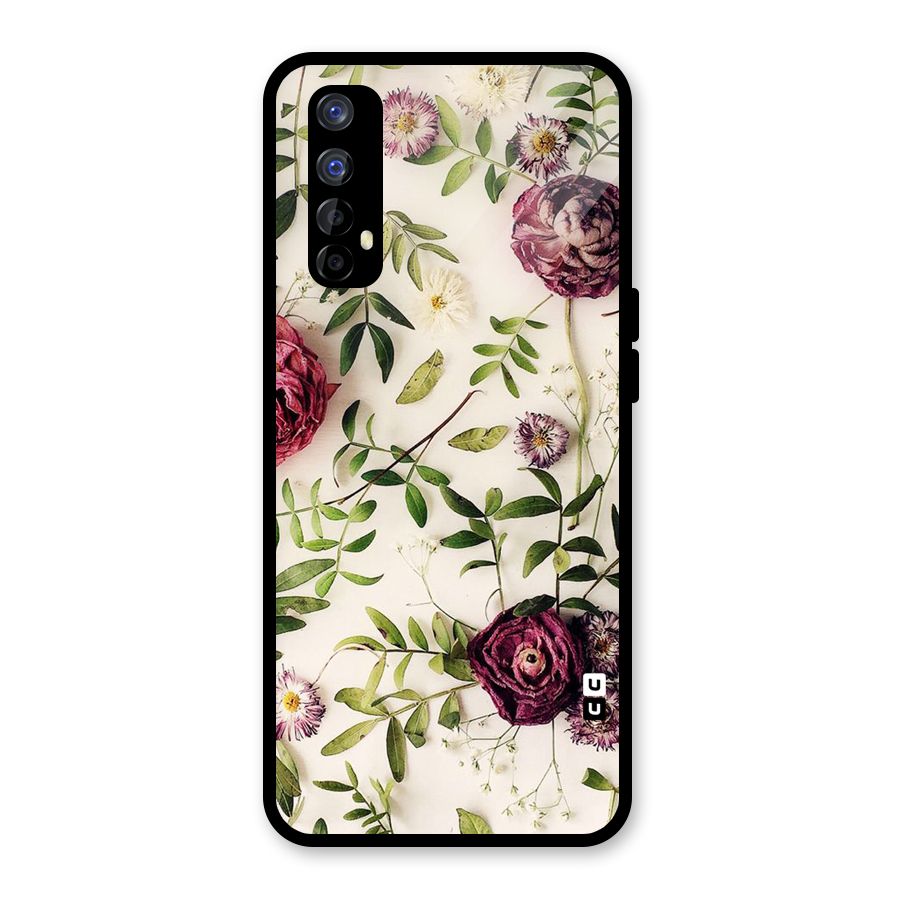 Vintage Rust Floral Glass Back Case for Realme Narzo 20 Pro