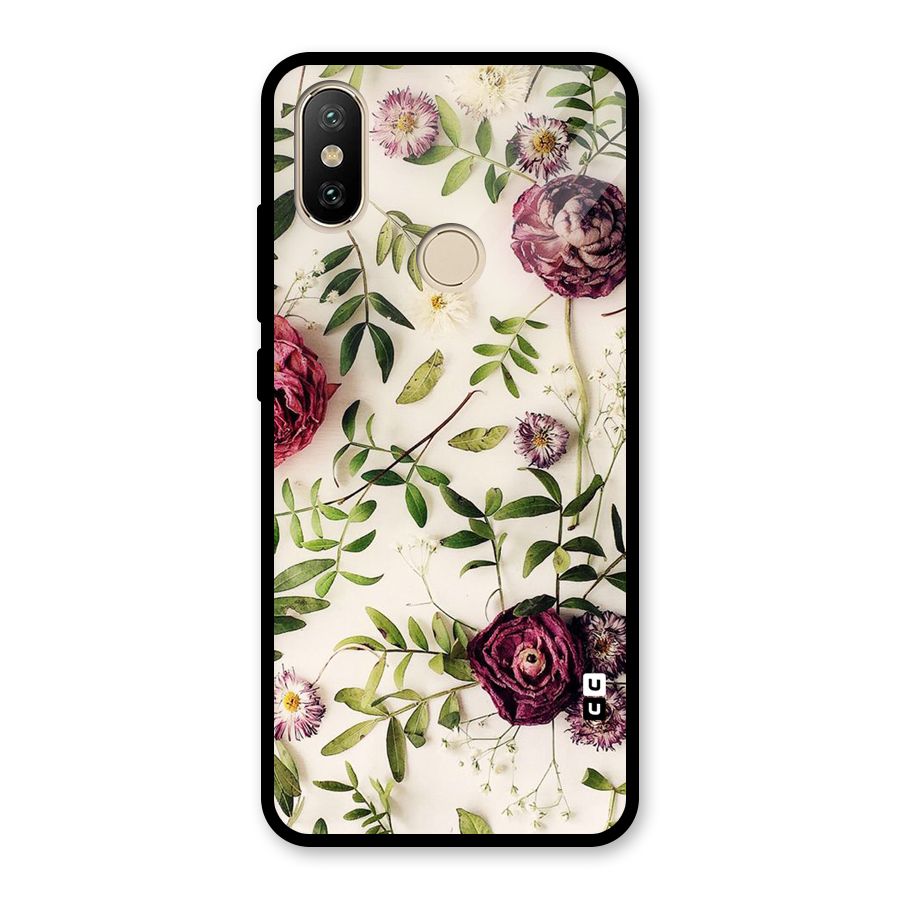 Vintage Rust Floral Glass Back Case for Redmi A2