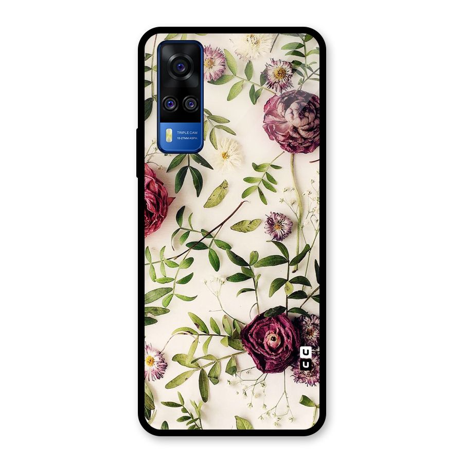 Vintage Rust Floral Glass Back Case for Vivo Y31