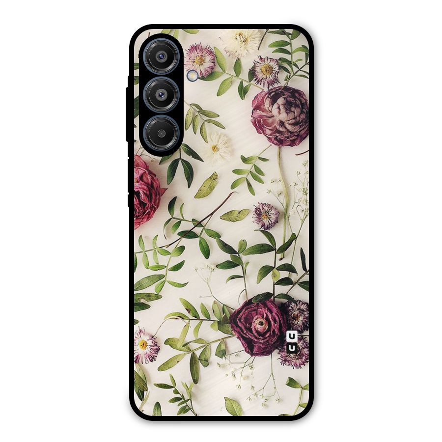 Vintage Rust Floral Metal Back Case for Galaxy A16 5G