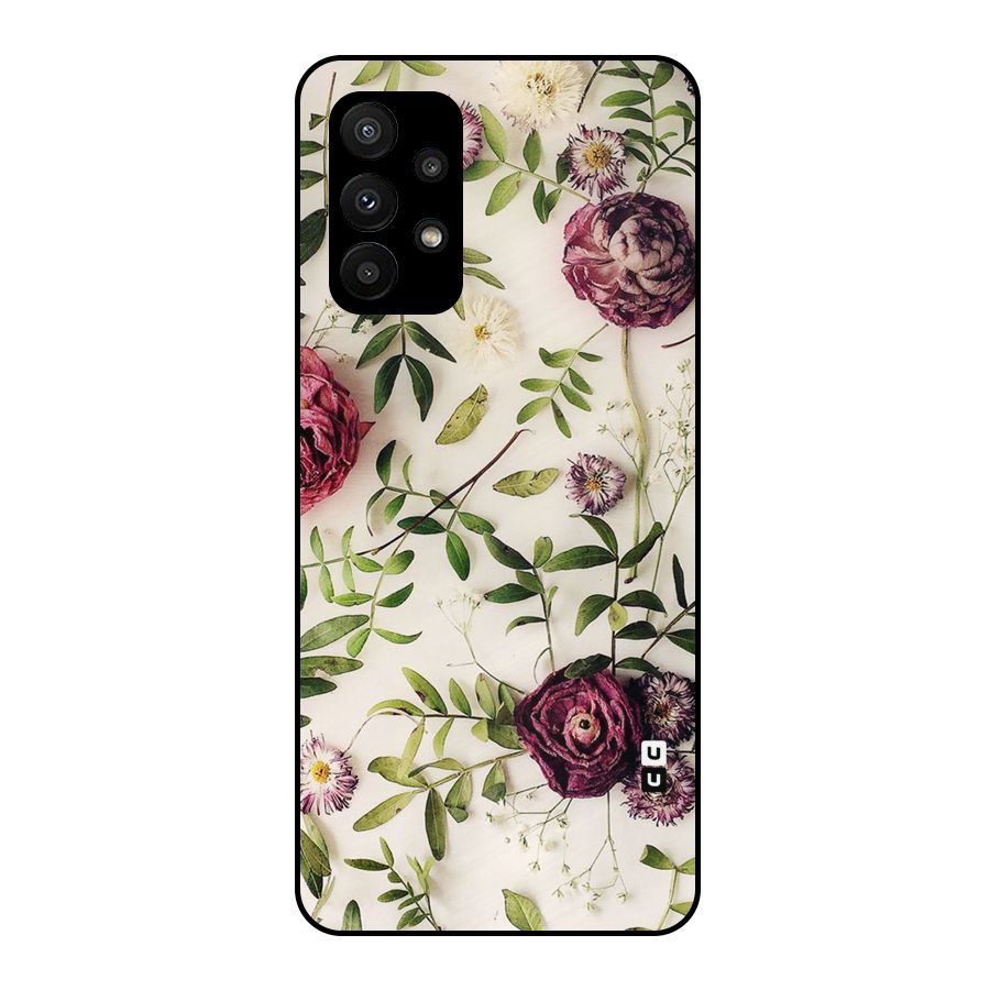 Vintage Rust Floral Metal Back Case for Galaxy A23