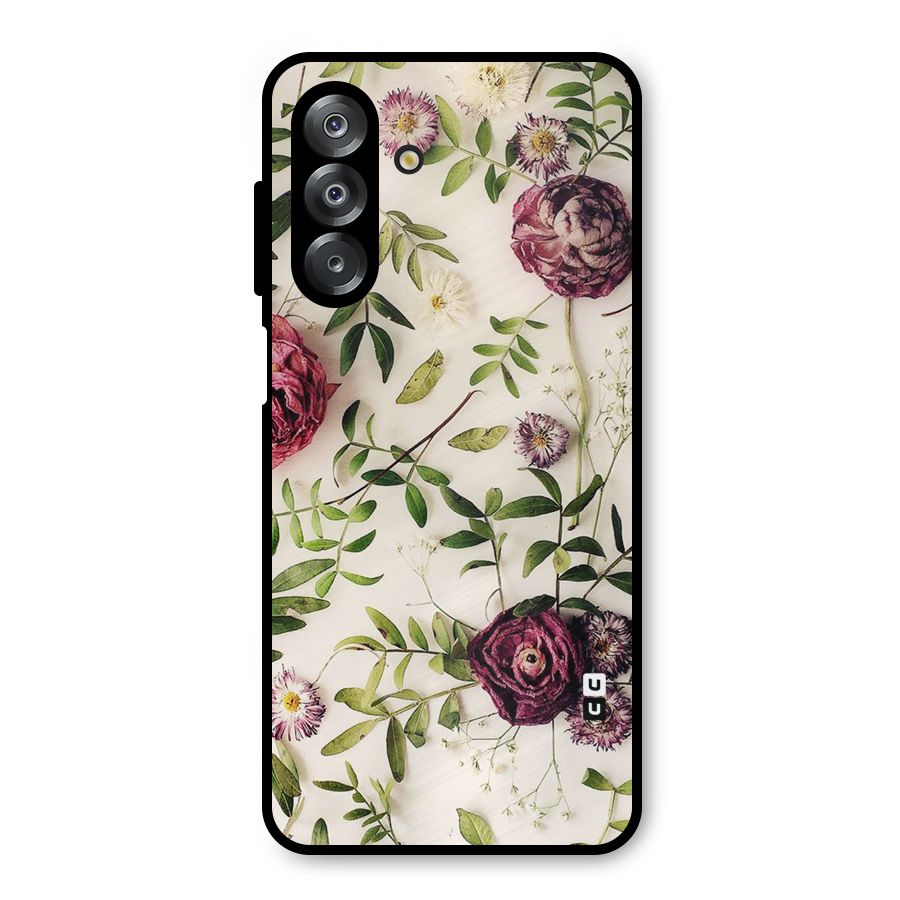 Vintage Rust Floral Metal Back Case for Galaxy A26