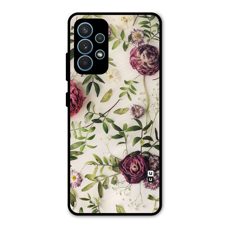 Vintage Rust Floral Metal Back Case for Galaxy A32