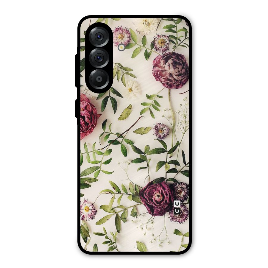 Vintage Rust Floral Metal Back Case for Galaxy A36