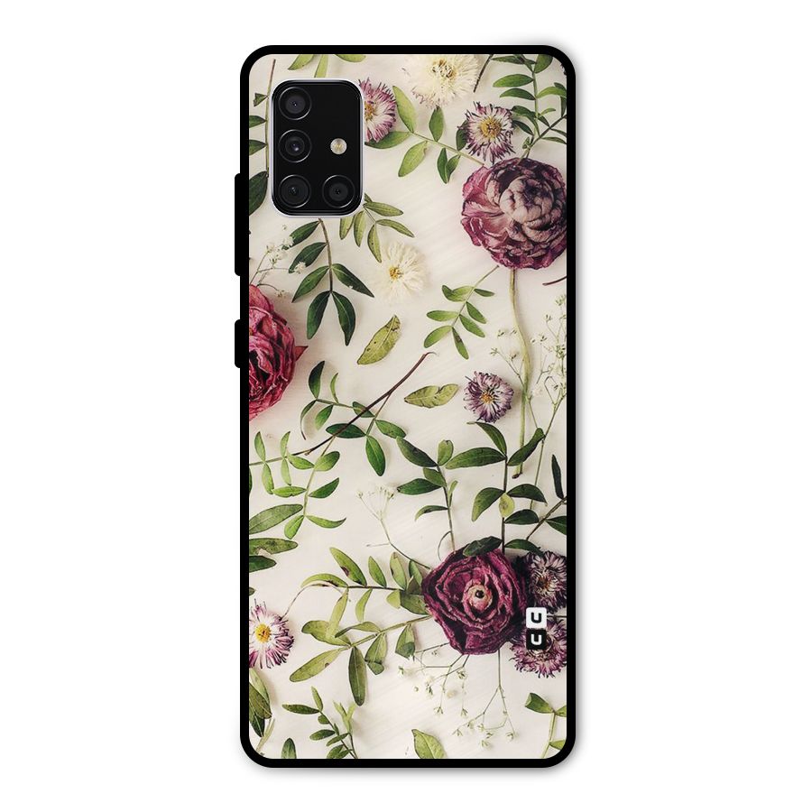 Vintage Rust Floral Metal Back Case for Galaxy A51