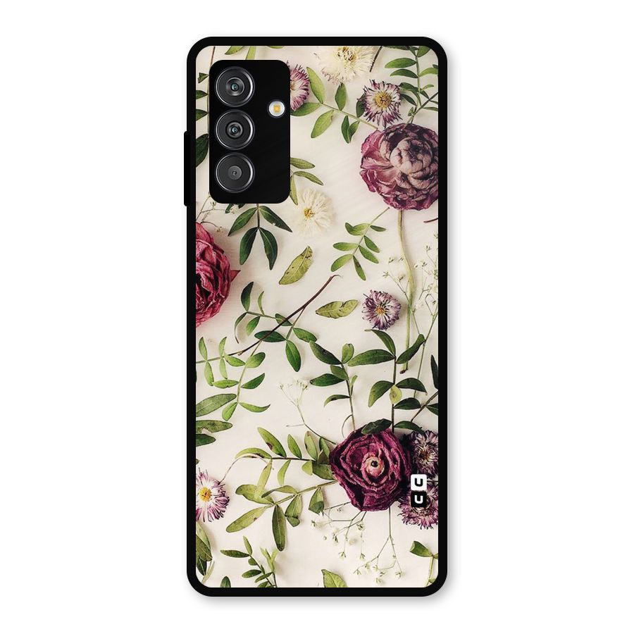 Vintage Rust Floral Metal Back Case for Galaxy F13