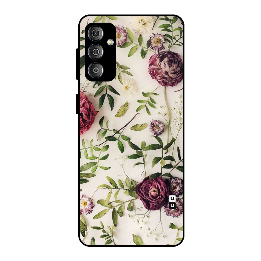 Vintage Rust Floral Metal Back Case for Galaxy F23