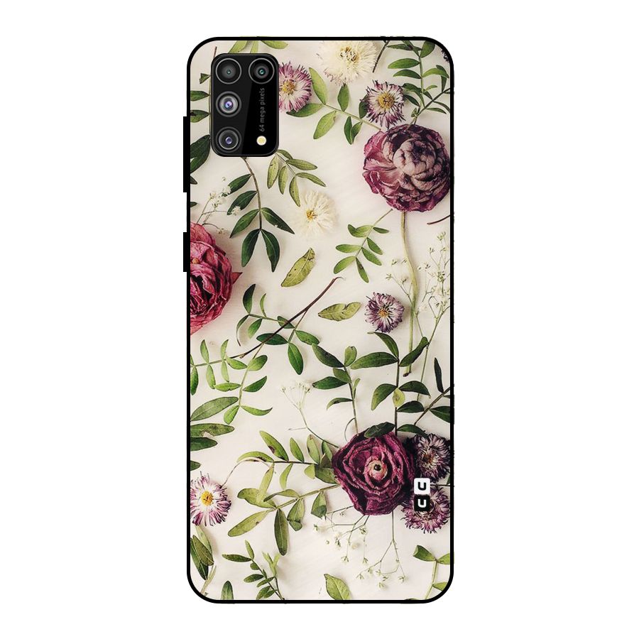 Vintage Rust Floral Metal Back Case for Galaxy F41