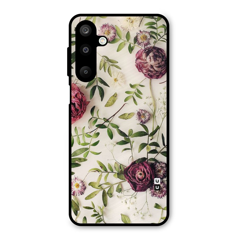 Vintage Rust Floral Metal Back Case for Galaxy M16