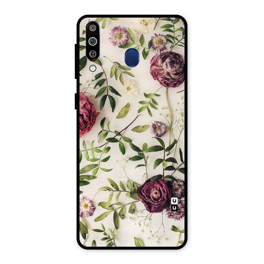 Vintage Rust Floral Metal Back Case for Galaxy M30