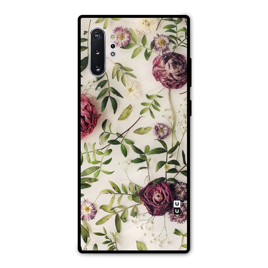 Vintage Rust Floral Metal Back Case for Galaxy Note 10 Plus